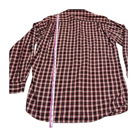 Faded Glory Multicolor Plaid Button-Down Long Sleeved Men’s Shirt Size Medium - Picture 5 of 7